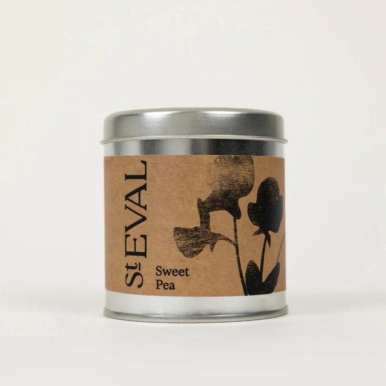 St Eval Sweet Pea Scented Tin Candle