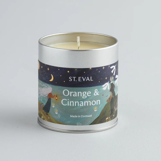 Orange & Cinnamon Scented Tin Candle