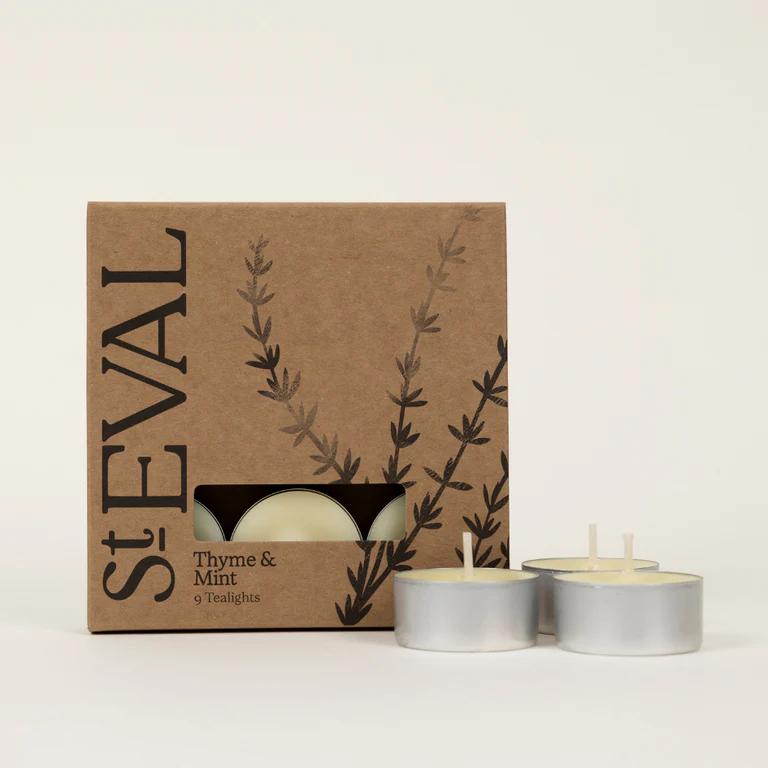 St Eval Thyme & Mint Scented Tealight Candles