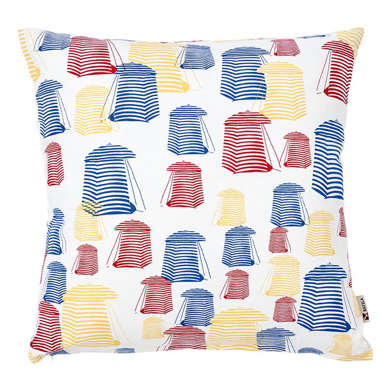 Beach Huts Square Cushion