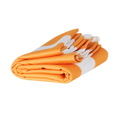 Extra Large Quick Dry Beach Towel - Ipanema Orange from Dock & Bay