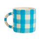 Gingham Check Mug Blue